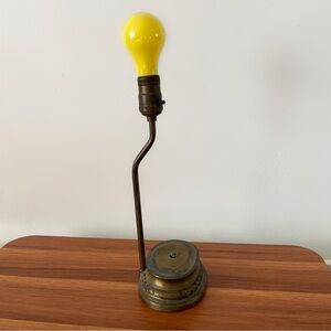 Antique brass lamp home decor lighting table side accent